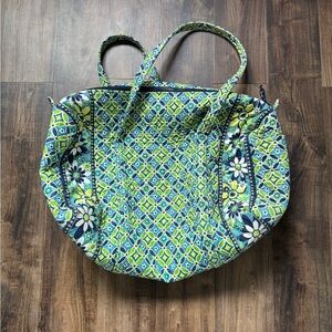 Vera Bradley Green and Blue Patterned Women's Weekender